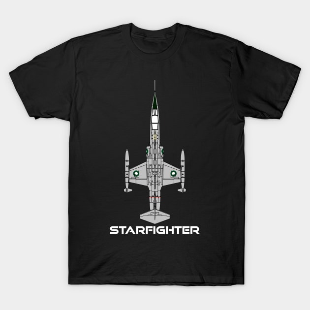 F-104 Starfighter (Pakistan) T-Shirt by BearCaveDesigns